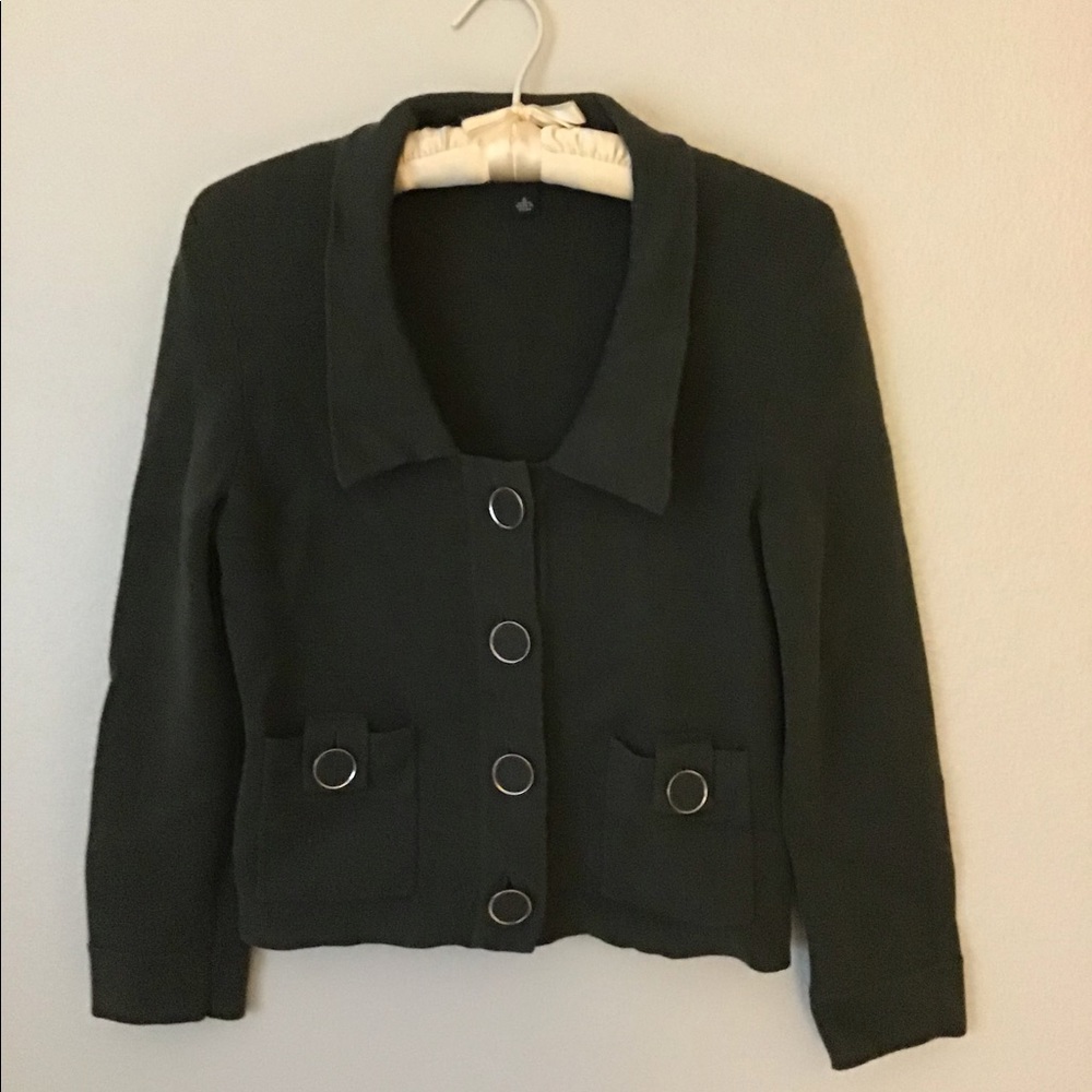 Cropped Knit Jacket